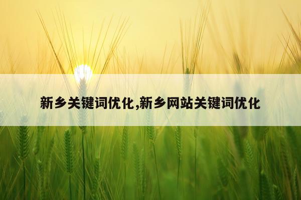 新乡关键词优化,新乡网站关键词优化