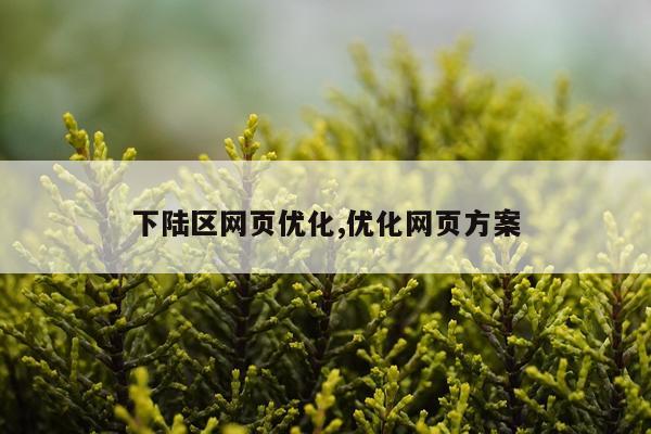 下陆区网页优化,优化网页方案
