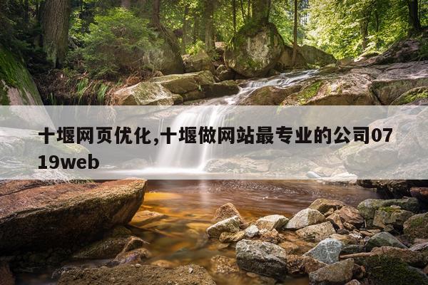 十堰网页优化,十堰做网站最专业的公司0719web