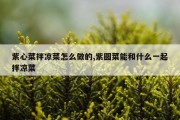 紫心菜拌凉菜怎么做的,紫圆菜能和什么一起拌凉菜