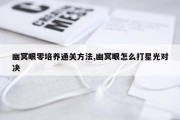 幽冥眼零培养通关方法,幽冥眼怎么打星光对决