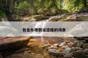 包含办理假证流程的词条