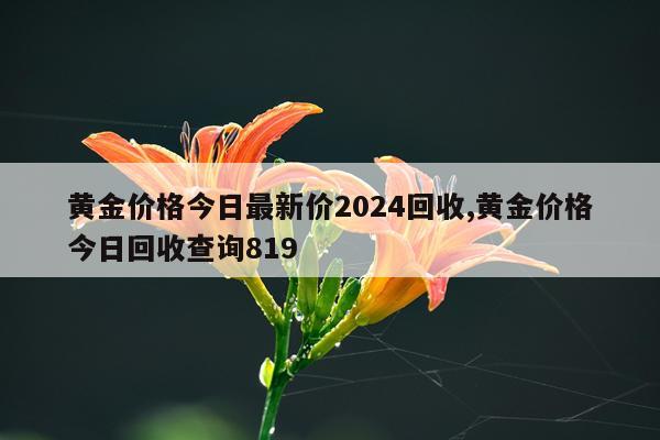 黄金价格今日最新价2024回收,黄金价格今日回收查询819