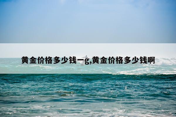 黄金价格多少钱一g,黄金价格多少钱啊