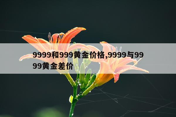 9999和999黄金价格,9999与9999黄金差价