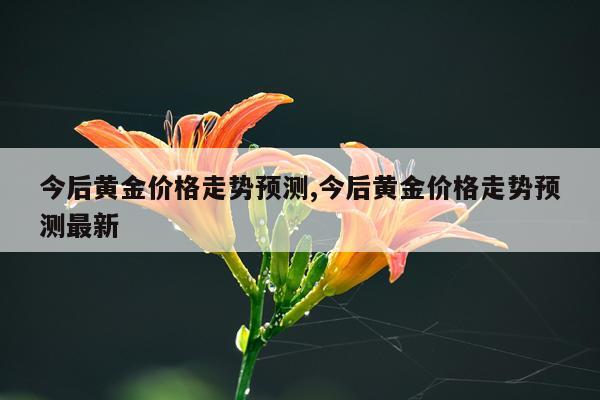 今后黄金价格走势预测,今后黄金价格走势预测最新