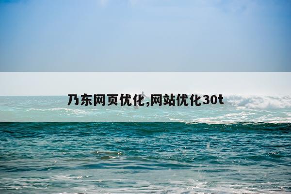 乃东网页优化,网站优化30t