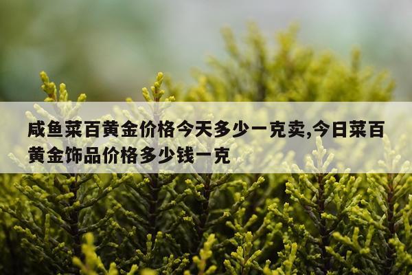 咸鱼菜百黄金价格今天多少一克卖,今日菜百黄金饰品价格多少钱一克