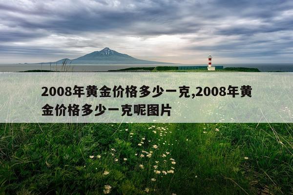 2008年黄金价格多少一克,2008年黄金价格多少一克呢图片