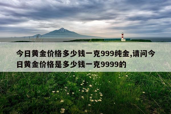 今日黄金价格多少钱一克999纯金,请问今日黄金价格是多少钱一克9999的