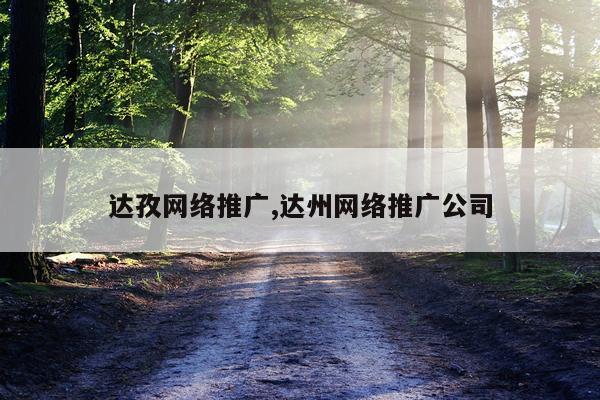 达孜网络推广,达州网络推广公司