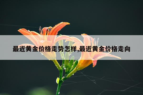 最近黄金价格走势怎样,最近黄金价格走向
