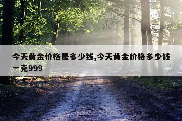 今天黄金价格是多少钱,今天黄金价格多少钱一克999