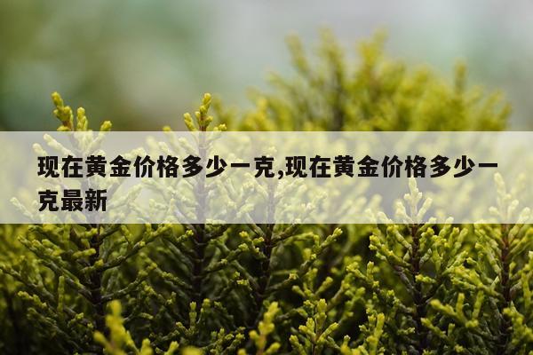 现在黄金价格多少一克,现在黄金价格多少一克最新