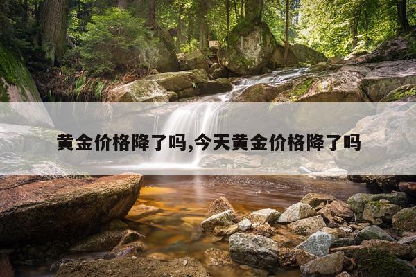 黄金价格降了吗,今天黄金价格降了吗