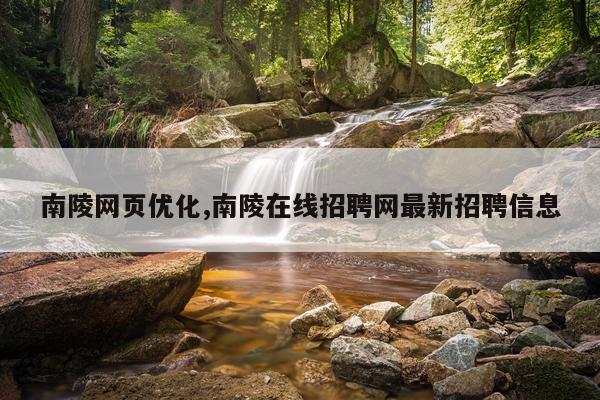 南陵网页优化,南陵在线招聘网最新招聘信息