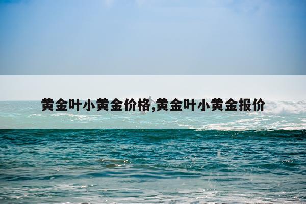 黄金叶小黄金价格,黄金叶小黄金报价