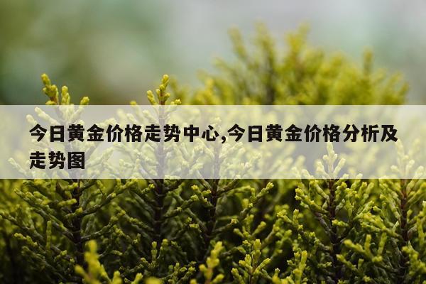 今日黄金价格走势中心,今日黄金价格分析及走势图