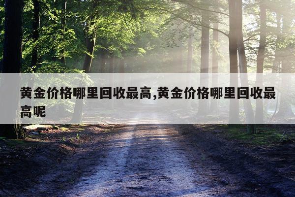 黄金价格哪里回收最高,黄金价格哪里回收最高呢