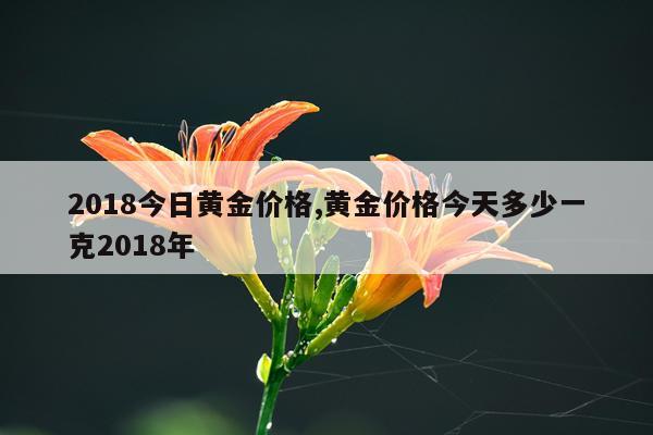 2018今日黄金价格,黄金价格今天多少一克2018年