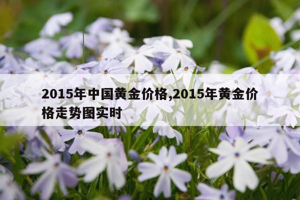 2015年中国黄金价格,2015年黄金价格走势图实时