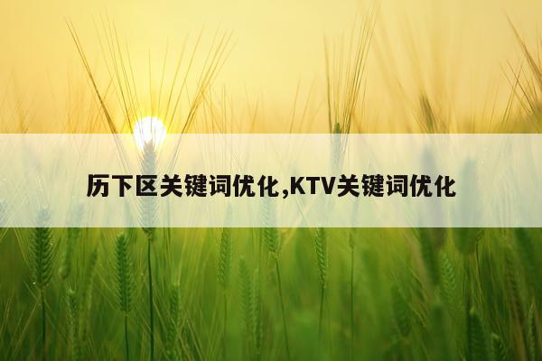 历下区关键词优化,KTV关键词优化