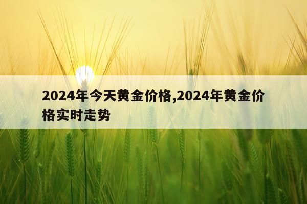 2024年今天黄金价格,2024年黄金价格实时走势