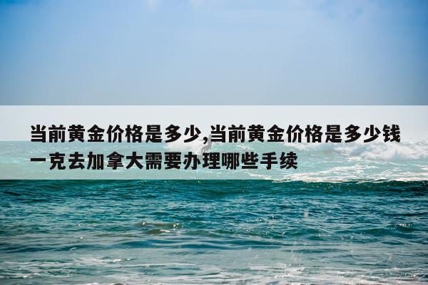 当前黄金价格是多少,当前黄金价格是多少钱一克去加拿大需要办理哪些手续