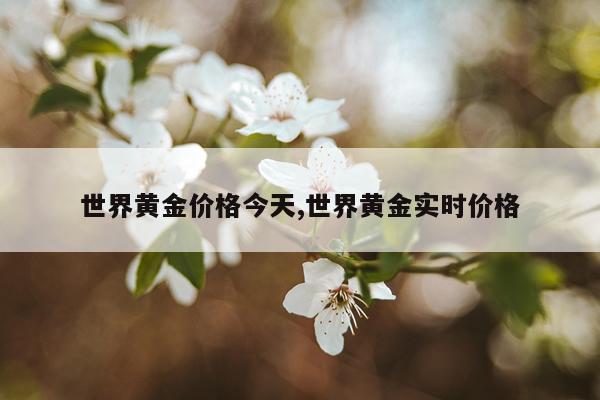 世界黄金价格今天,世界黄金实时价格