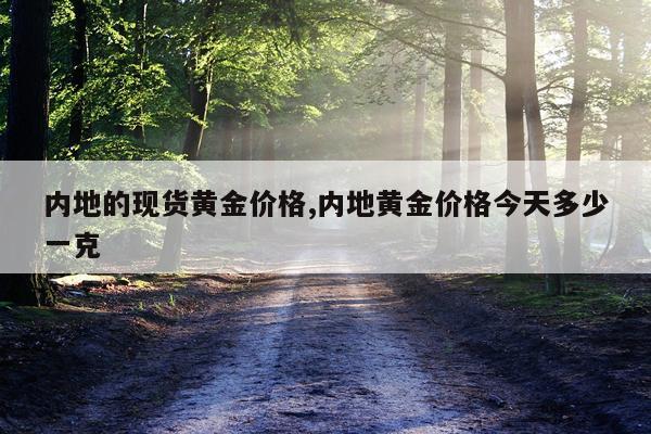 内地的现货黄金价格,内地黄金价格今天多少一克