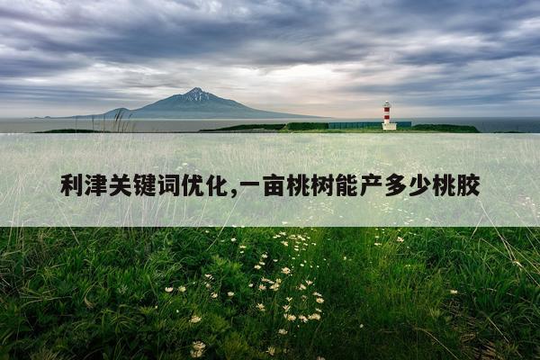 利津关键词优化,一亩桃树能产多少桃胶