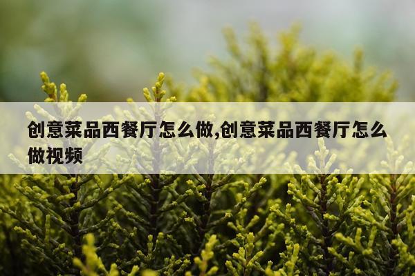 创意菜品西餐厅怎么做,创意菜品西餐厅怎么做视频