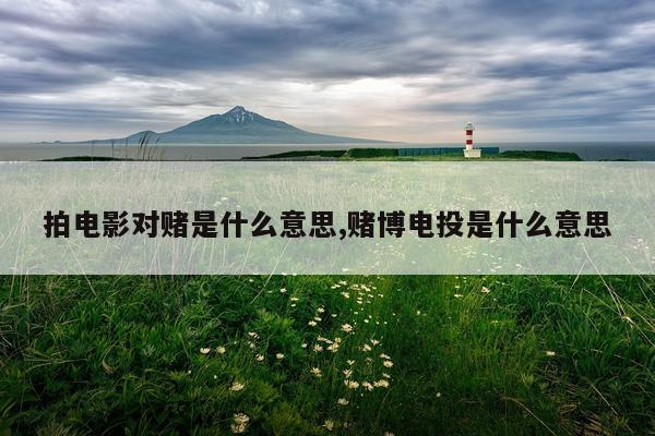 拍电影对赌是什么意思,赌博电投是什么意思