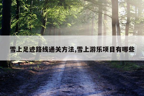 雪上足迹路线通关方法,雪上游乐项目有哪些