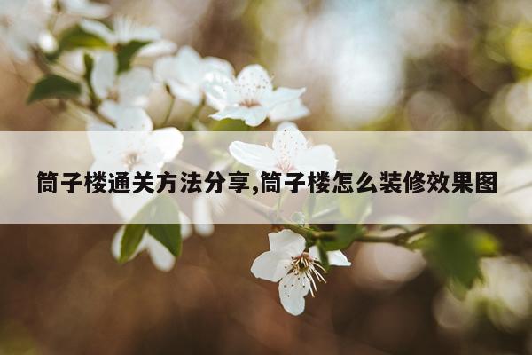 筒子楼通关方法分享,筒子楼怎么装修效果图