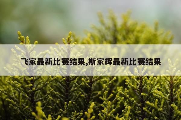 飞家最新比赛结果,斯家辉最新比赛结果