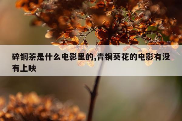 碎铜茶是什么电影里的,青铜葵花的电影有没有上映